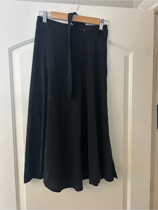 Acne Studios Dresses & Skirts - Acne Black Flared Midi Skirt with Tie Waist